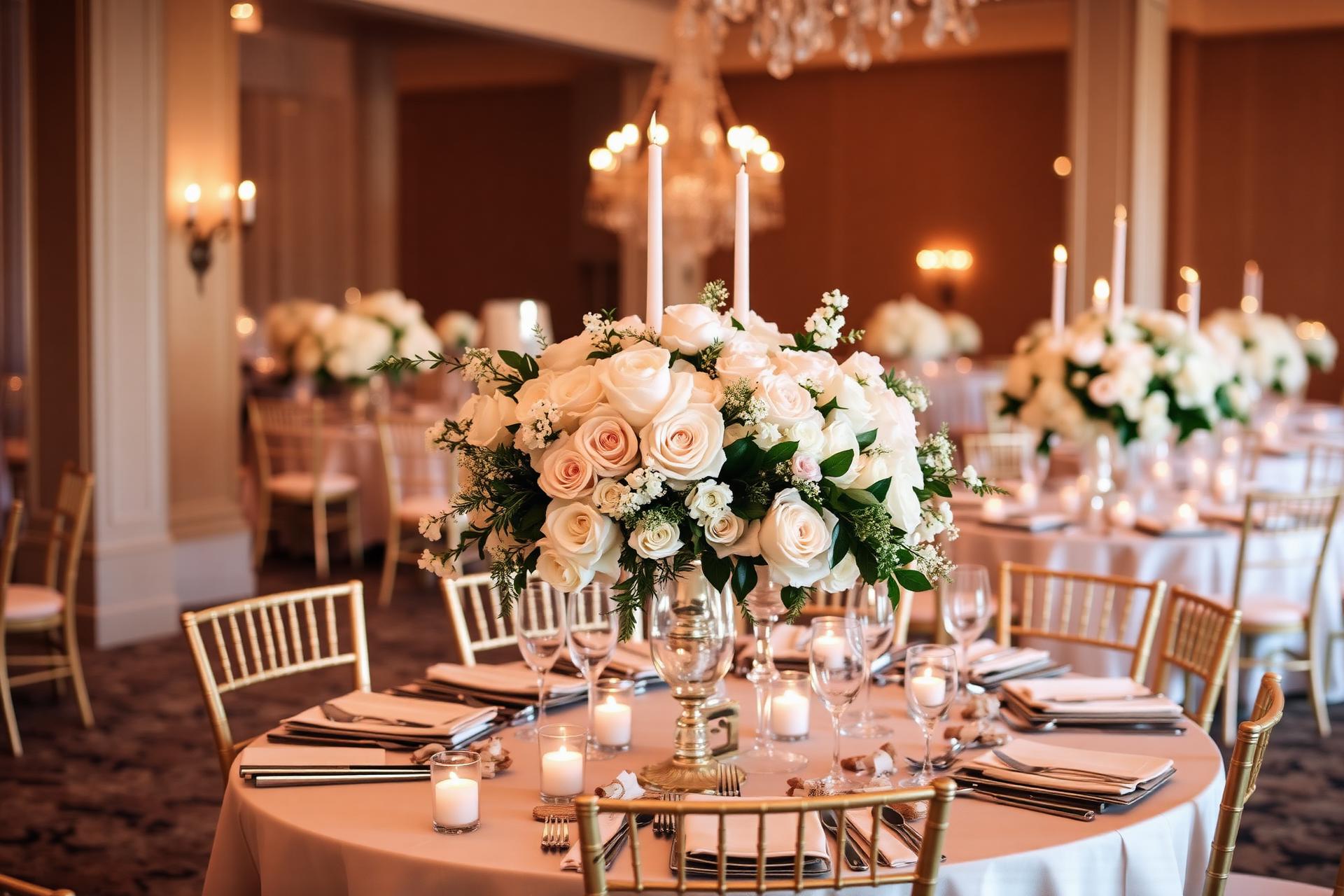 Elegant wedding floral arrangements